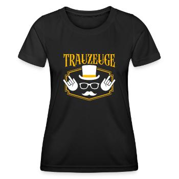 Trauzeuge - Frauen Funktions-T-Shirt - Schwarz - Vorne - AI Model Female 172 light (172cm)