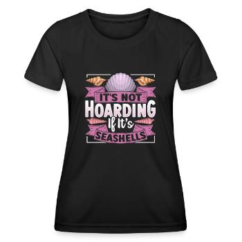 Seashell Collecting Design for an Shell Hunter - Women's Functional T-Shirt - black - Front - AI Model Female 172 light (172cm)