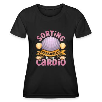 Seashell Collecting Design for an Shell Hunter - Women's Functional T-Shirt - black - Front - AI Model Female 172 light (172cm)