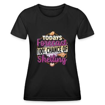 Muschelsammeldesign für einen Muscheljäger - Frauen Funktions-T-Shirt - Schwarz - Vorne - AI Model Female 172 light (172cm)
