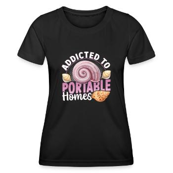Seashell Collecting Design for an Shell Hunter - Women's Functional T-Shirt - black - Front - AI Model Female 172 light (172cm)