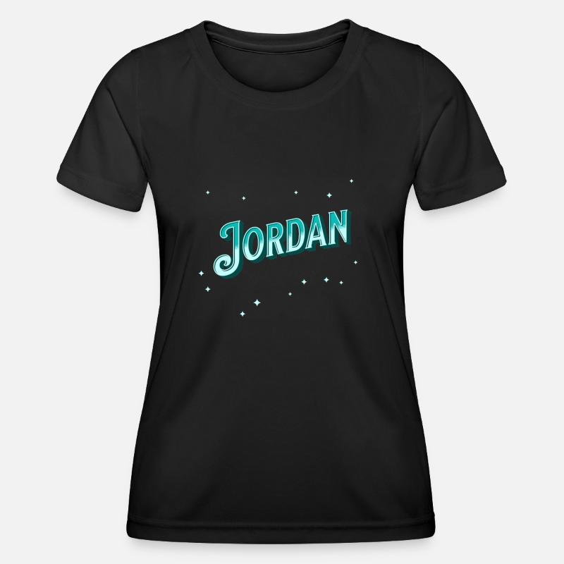 Jordan name personalized - Women's Functional T-Shirt - black