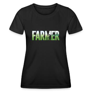 Farming Farmer Farmer - Frauen Funktions-T-Shirt - Schwarz - Vorne - AI Model Female 172 light (172cm)