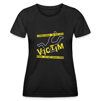 Preuves médico-légales - Kripo Polizei Forensics - T-shirt sport Femme - noir - Devant - AI Model Female 172 light (172cm)
