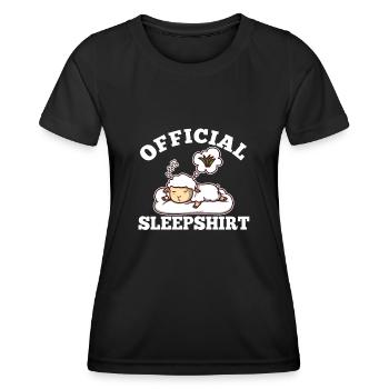 Official sleepshirt Sheep - Women's Functional T-Shirt - black - Front - AI Model Female 172 light (172cm)