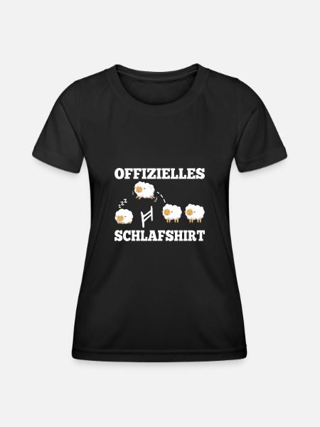 Offizielles schlafshirt Schaf - Frauen Funktions-T-Shirt - Schwarz