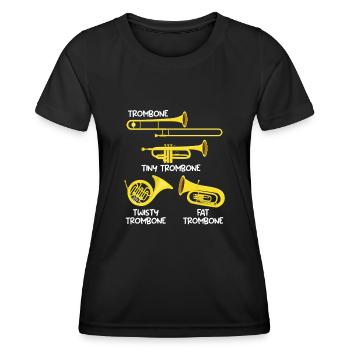 Small Trombone Curvy Trombone Thick Trombone - Women's Functional T-Shirt - black - Front - AI Model Female 172 light (172cm)