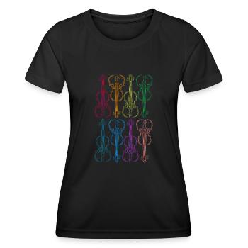 Musicien de concert Musicien Premier violon - T-shirt sport Femme - noir - Devant - AI Model Female 172 light (172cm)