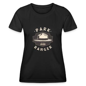 Wildhüter Ranger Nationalpark Förster - Frauen Funktions-T-Shirt - Schwarz - Vorne - AI Model Female 172 light (172cm)