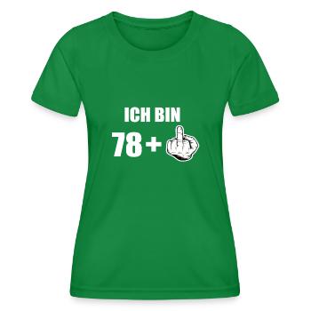 79 Geburtstag - Frauen Funktions-T-Shirt - Kelly Green - Vorne - AI Model Female 172 dark (172cm)