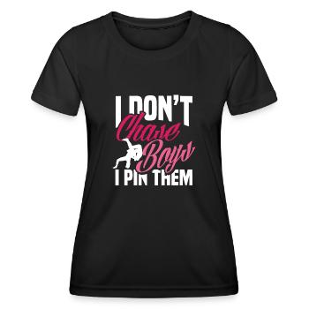 Wrestling Mädchen Frau Sportlerin - Frauen Funktions-T-Shirt - Schwarz - Vorne - AI Model Female 172 light (172cm)