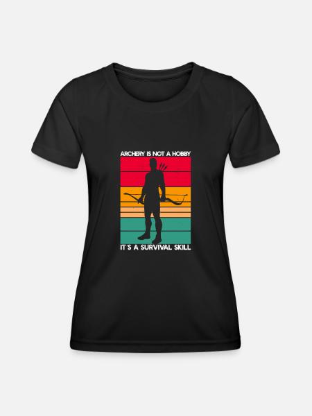 Bogenschießen ist kein Hobby - Frauen Funktions-T-Shirt - Schwarz