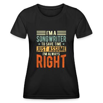 Compositeur - T-shirt sport Femme - noir - Devant - AI Model Female 172 light (172cm)