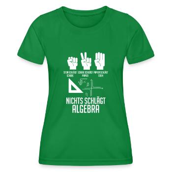 Mathematik Mathe Rechnen Algebra - Frauen Funktions-T-Shirt - Kelly Green - Vorne - AI Model Female 172 dark (172cm)