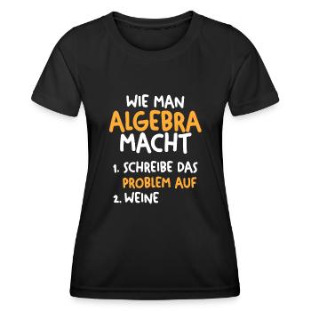 Mathematik Mathe Rechnen Algebra - Frauen Funktions-T-Shirt - Schwarz - Vorne - AI Model Female 172 light (172cm)