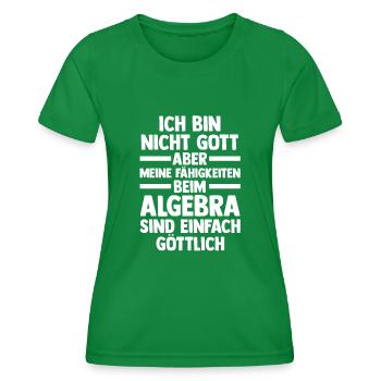 Mathematik Mathe Rechnen Algebra - Frauen Funktions-T-Shirt - Kelly Green - Vorne - AI Model Female 172 dark (172cm)