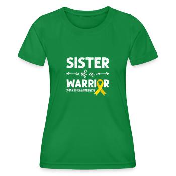 Soeur D’un Guerrier, Ruban Jaune Spina Bifida - T-shirt sport Femme - vert - Devant - AI Model Female 172 dark (172cm)