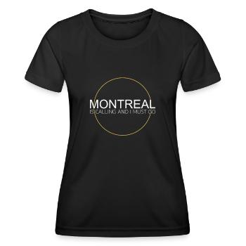 Dicton de Montréal - T-shirt sport Femme - noir - Devant - AI Model Female 172 light (172cm)