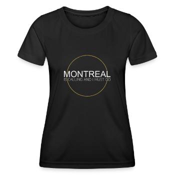Dicton de Montréal - T-shirt sport Femme - noir - Devant - AI Model Female 172 light (172cm)