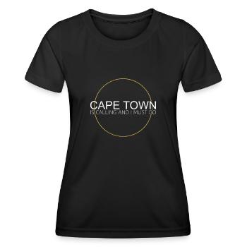 Kapstadt Spruch - Frauen Funktions-T-Shirt - Schwarz - Vorne - AI Model Female 172 light (172cm)