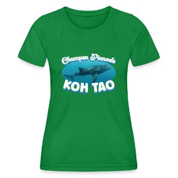 Walhai - Chumpon Pinnacle - Koh Tao - Tauchen - Frauen Funktions-T-Shirt - Kelly Green - Vorne - AI Model Female 172 dark (172cm)
