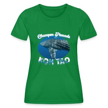 Walhai - Chumpon Pinnacle - Koh Tao - Tauchen - Frauen Funktions-T-Shirt - Kelly Green - Vorne - AI Model Female 172 dark (172cm)