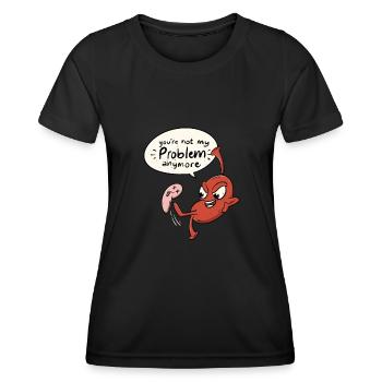 Manchon Bastrique Plus mon problème pour Gastric - T-shirt sport Femme - noir - Devant - AI Model Female 172 light (172cm)