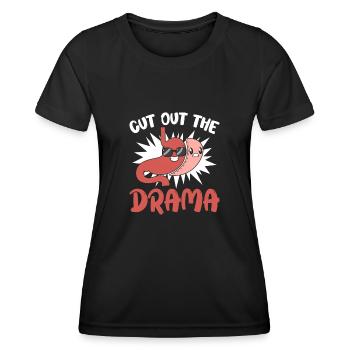 Schluss mit dem Drama bei der Magenheilung - Frauen Funktions-T-Shirt - Schwarz - Vorne - AI Model Female 172 light (172cm)