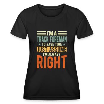 Gauge Foreman - Women's Functional T-Shirt - black - Front - AI Model Female 172 light (172cm)
