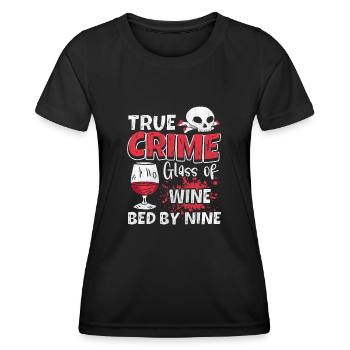 Bon vin et cadeau True Crime - T-shirt sport Femme - noir - Devant - AI Model Female 172 light (172cm)