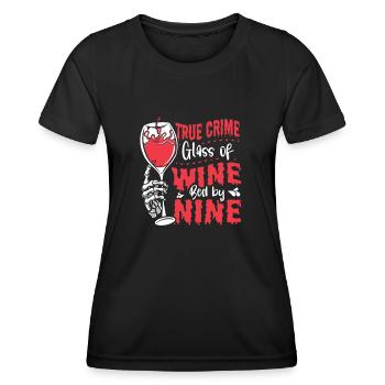 Bon vin et cadeau True Crime - T-shirt sport Femme - noir - Devant - AI Model Female 172 light (172cm)