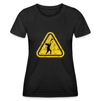 Orchestra Band Winds Concert Attention Trombone - Women's Functional T-Shirt - black - Front - AI Model Female 172 light (172cm)