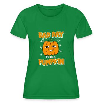 Its A Bad Day To Be A Pumpkin - Frauen Funktions-T-Shirt - Kelly Green - Vorne - AI Model Female 172 dark (172cm)