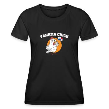 Panama Chick Latina Panaméenne Femme Amérique du Sud - T-shirt sport Femme - noir - Devant - AI Model Female 172 light (172cm)