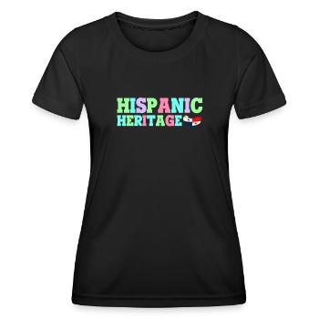 Hispanic Heritage Vintage Lateinamerika Geschenk - Frauen Funktions-T-Shirt - Schwarz - Vorne - AI Model Female 172 light (172cm)