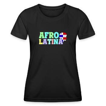 Afro Latina Panama Latinas Amérique latine - T-shirt sport Femme - noir - Devant - AI Model Female 172 light (172cm)