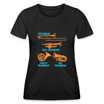 Small Trombone Curvy Trombone Thick Trombone - Women's Functional T-Shirt - black - Front - AI Model Female 172 light (172cm)