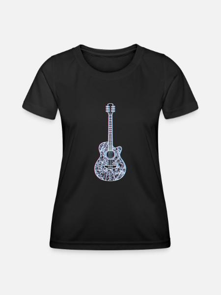 Musiker Gitarrist Mein Instrument ist die Gitarre - Frauen Funktions-T-Shirt - Schwarz