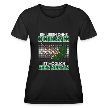 Possible but pointless Life without bagpipes - Women's Functional T-Shirt - black - Front - AI Model Female 172 light (172cm)