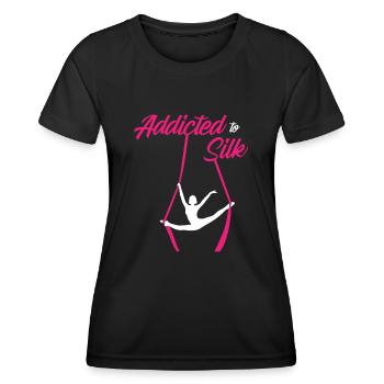 Air winner. Air silk - Women's Functional T-Shirt - black - Front - AI Model Female 172 light (172cm)