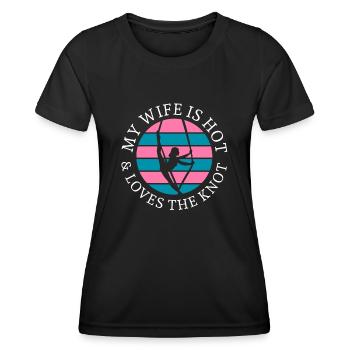 Air winner. Air silk - Women's Functional T-Shirt - black - Front - AI Model Female 172 light (172cm)