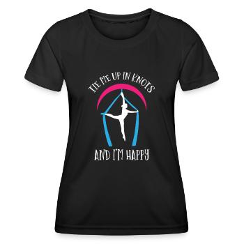 Air winner. Air silk - Women's Functional T-Shirt - black - Front - AI Model Female 172 light (172cm)