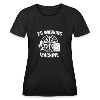 26 Machine à laver Darts Darts Athlète Joueur de fléchettes - T-shirt sport Femme - noir - Devant - AI Model Female 172 light (172cm)