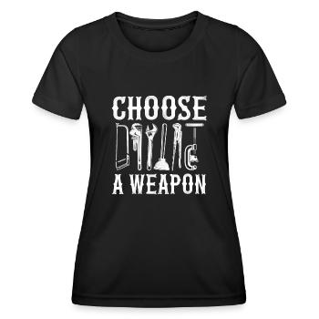 Plumbing Plumber Vintage Choose A - Women's Functional T-Shirt - black - Front - AI Model Female 172 light (172cm)