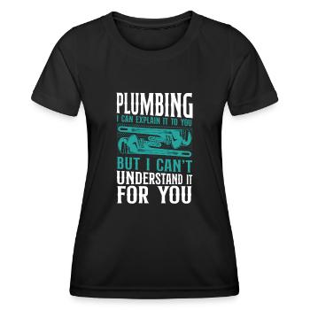 Plomberie Plombier Plomberie Vintage Plomberie - T-shirt sport Femme - noir - Devant - AI Model Female 172 light (172cm)