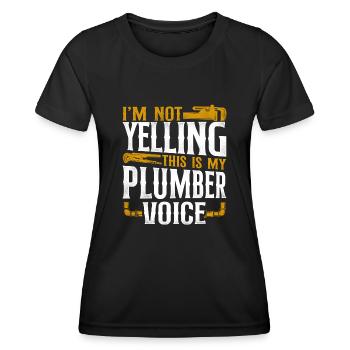 Plombier de plomberie vintage je ne suis pas - T-shirt sport Femme - noir - Devant - AI Model Female 172 light (172cm)