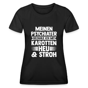 Reiten Reiter Pferd Pferde - Frauen Funktions-T-Shirt - Schwarz - Vorne - AI Model Female 172 light (172cm)