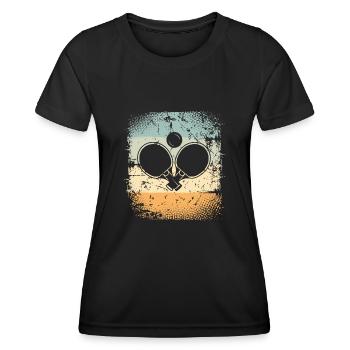 Ping-pong - T-shirt sport Femme - noir - Devant - AI Model Female 172 light (172cm)