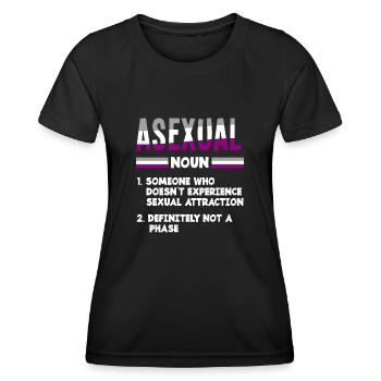 Asexuell Asexualität Outing - Frauen Funktions-T-Shirt - Schwarz - Vorne - AI Model Female 172 light (172cm)