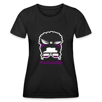 Asexuell Frau Frauen Geschenk - Frauen Funktions-T-Shirt - Schwarz - Vorne - AI Model Female 172 light (172cm)